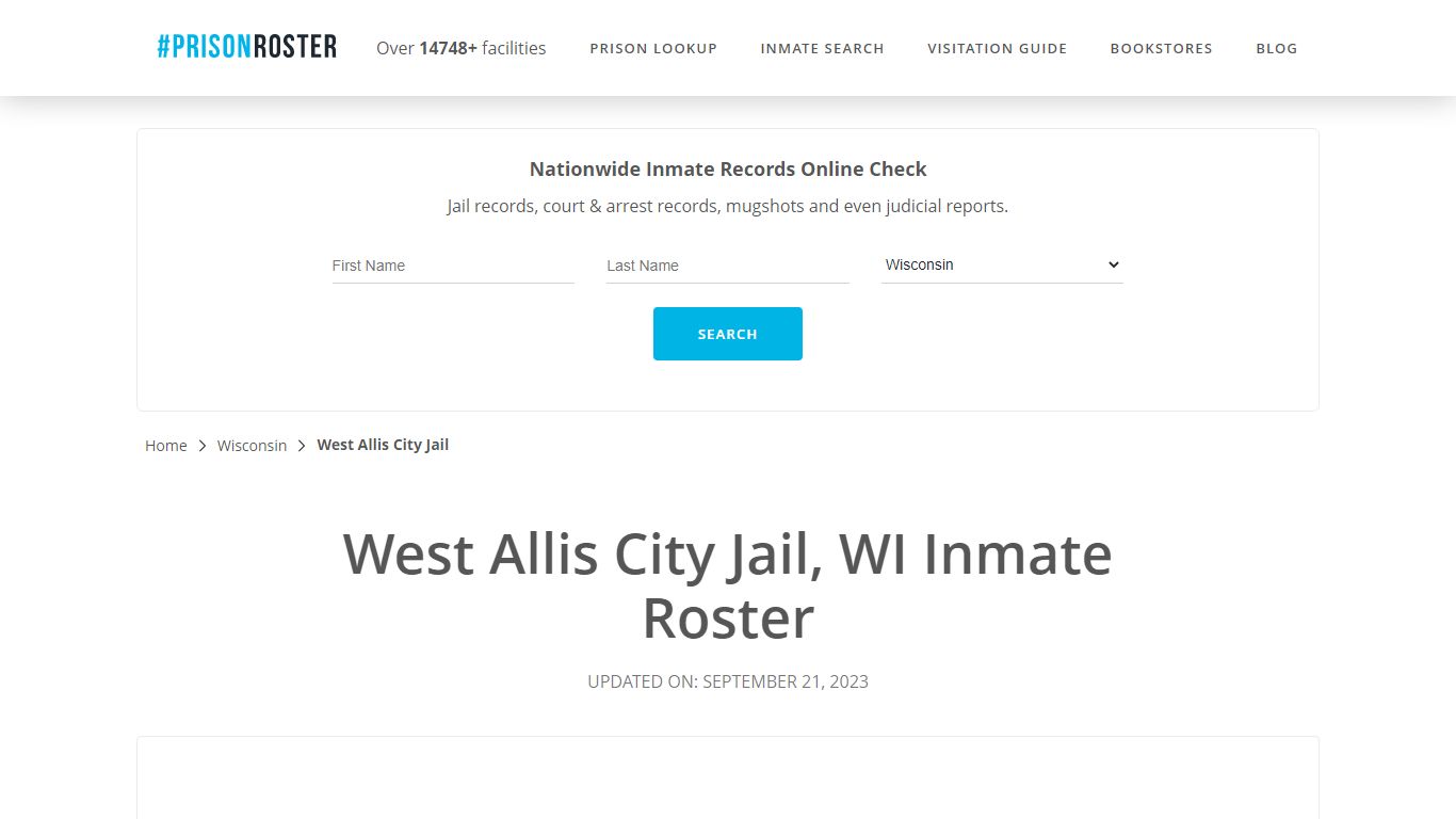 West Allis City Jail, WI Inmate Roster - Prisonroster
