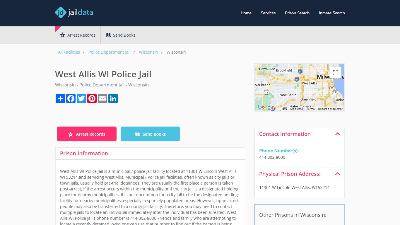 West Allis WI Police Jail Inmate Search and Prisoner Info - West Allis, WI